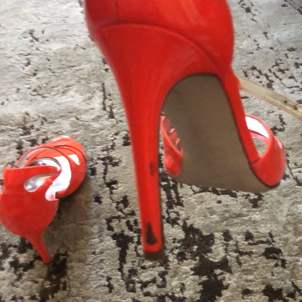 Ivanka Trump NEON Orange High Heel Sandal size 8 - Picture 4 of 4